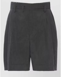 Maison Margiela - Pleated Bermuda Shorts Turn Up Hem - Lyst