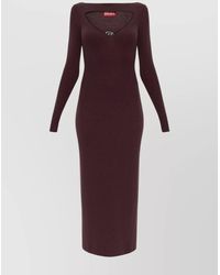 DIESEL - Wool Midi Dress - Lyst