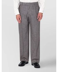 PT Torino - Wool Trousers With Pleats And Pockets - Lyst