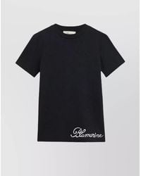 Blumarine - Artistic Printed T-Shirt With Logo Detail - Lyst