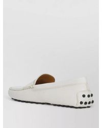 Tod's - Leather Loafers Rubber Sole Round Toe - Lyst