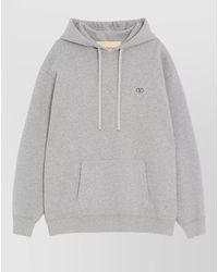Valentino Garavani - Vlogo Cotton Hoodie Embroidered Logo - Lyst