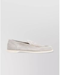 John Lobb - Suede Leather Loafers - Lyst