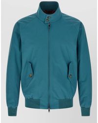 Baracuta - G9 Bomber Jacket Buttoned Collar Ribbed Cuffs Hem - Lyst
