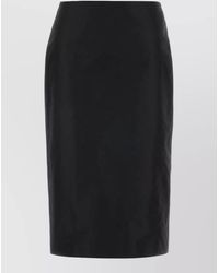 Jil Sander - Faille Pencil Skirt High Waist Knee Length - Lyst