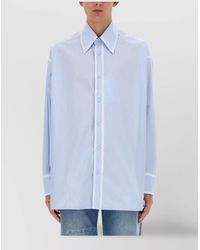 MM6 by Maison Margiela - Oversized Cotton Shirt - Lyst