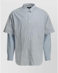 Comme des Garçons - Casual Stripe Shirt Short Sleeves Pocket - Lyst