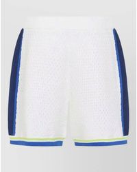 CASABLANCA - Striped Knit Swim Shorts - Lyst