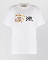 Moschino - Graphic Cotton T Shirt Crew Neck - Lyst