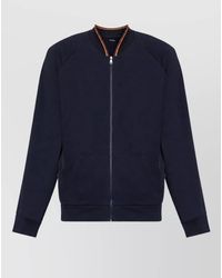 Paul Smith - Cotton Stand Collar Zip Sweatshirt - Lyst