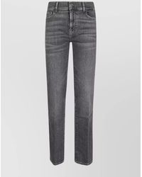 7 For All Mankind - Bootcut Jeans With Belt Loops And Five Pockets - Lyst