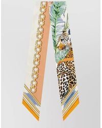 Ferragamo - Felini Print Silk Bandeau Scarf - Lyst