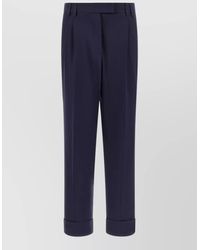 Alberto Biani - Albertino Tailored Pants Pleats Cuffs Belt Loops - Lyst
