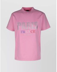 Balenciaga - Crew Neck Graphic Print Short Sleeves Top - Lyst