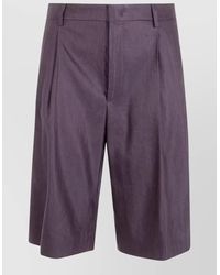 Tagliatore - Linen Tailored Bermuda Shorts - Lyst