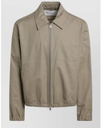 Ami Paris - Jacket Elasticated Hem Long Sleeves Collar - Lyst