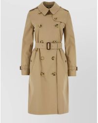 Burberry - Belted Cotton Trench Coat With Details - Lyst