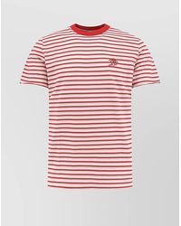 Golden Goose - Striped Cotton Ribbed Crew-Neck Short-Sleeve T-Shirt - Lyst