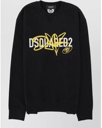 DSquared² - Crew Neck Graphic Print Long Sleeve Top - Lyst