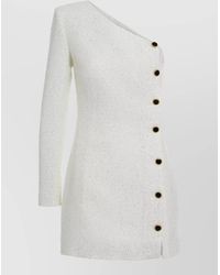 Alessandra Rich - Knitted One-Sleeve Mini Dress - Lyst