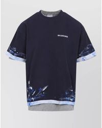 Balenciaga - Cotton Oversized Layered T-Shirt - Lyst
