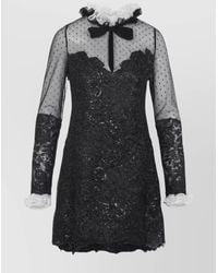 Giambattista Valli - Ruffled Polka-Dot Mini Dress - Lyst