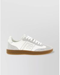 Balmain - Leather Swan Low-Top Sneakers - Lyst