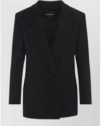 Giorgio Armani - Silk Double-Breasted Blazer - Lyst