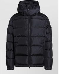 Moncler - Hooded Padded Jacket Elastic Cuffs Pockets - Lyst
