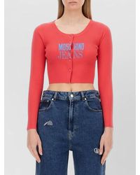 Moschino - Slim Cropped Cardigan Long Sleeve Knit - Lyst
