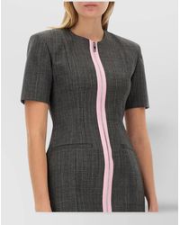 MSGM - Virgin Wool Mini Dress - Lyst