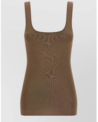 Entire studios - Ribbed Scoop Neck Sleeveless Lounge Top - Lyst