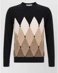 Ballantyne - Cashmere Diamond Intarsia Crew Neck Jumper - Lyst