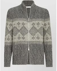 Brunello Cucinelli - Cashmere-Silk Virgin Wool Cable-Knit Zip Cardigan - Lyst