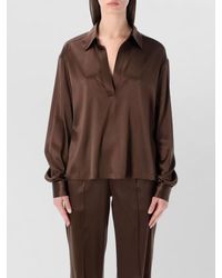 Tom Ford - Silk Satin Long-Sleeve Polo Shirt - Lyst