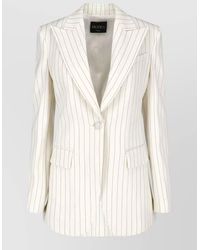 Dondup - Pinstripe Tailored Blazer Notch Lapel Pockets - Lyst