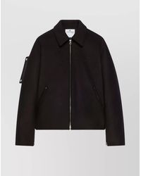 Courreges - Silk Wool Bomber Jacket - Lyst