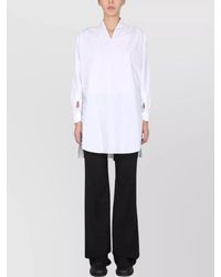 Raf Simons - Cotton V-Neck Shirt - Lyst