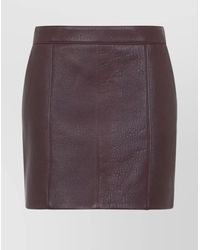Chloé - Leather Mini Skirt - Lyst