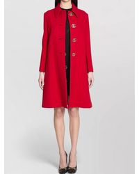 Gucci - Double G Natté Wool Knee Coat - Lyst