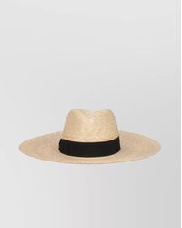 Borsalino - Wide Brim Straw Hat Band - Lyst