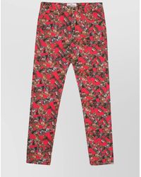 Vivienne Westwood - Logo Print High-Rise Tapered Cotton Trousers - Lyst