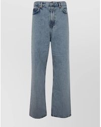 Wardrobe NYC - High Waist Wide Leg Denim - Lyst