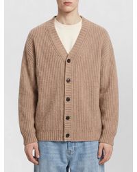 Roberto Collina - Rope Wool Cardigan V Neckline Knit - Lyst