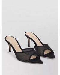 Gianvito Rossi - Elle 70 Suede Mesh Stiletto Mules - Lyst