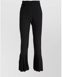 Sacai - High-Rise Pleated Flared Trousers - Lyst