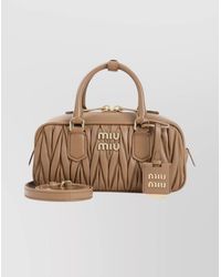 Miu Miu - Arcadie Lamb Leather Shoulder Bag - Lyst