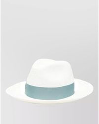 Borsalino - Giulietta Straw Hat Wide Brim Ribbon - Lyst