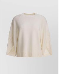 Max Mara - Knitwear With Raglan Sleeves And Button Detail - Lyst