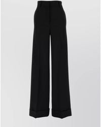Moschino - Crepe Wide-Leg Trousers - Lyst